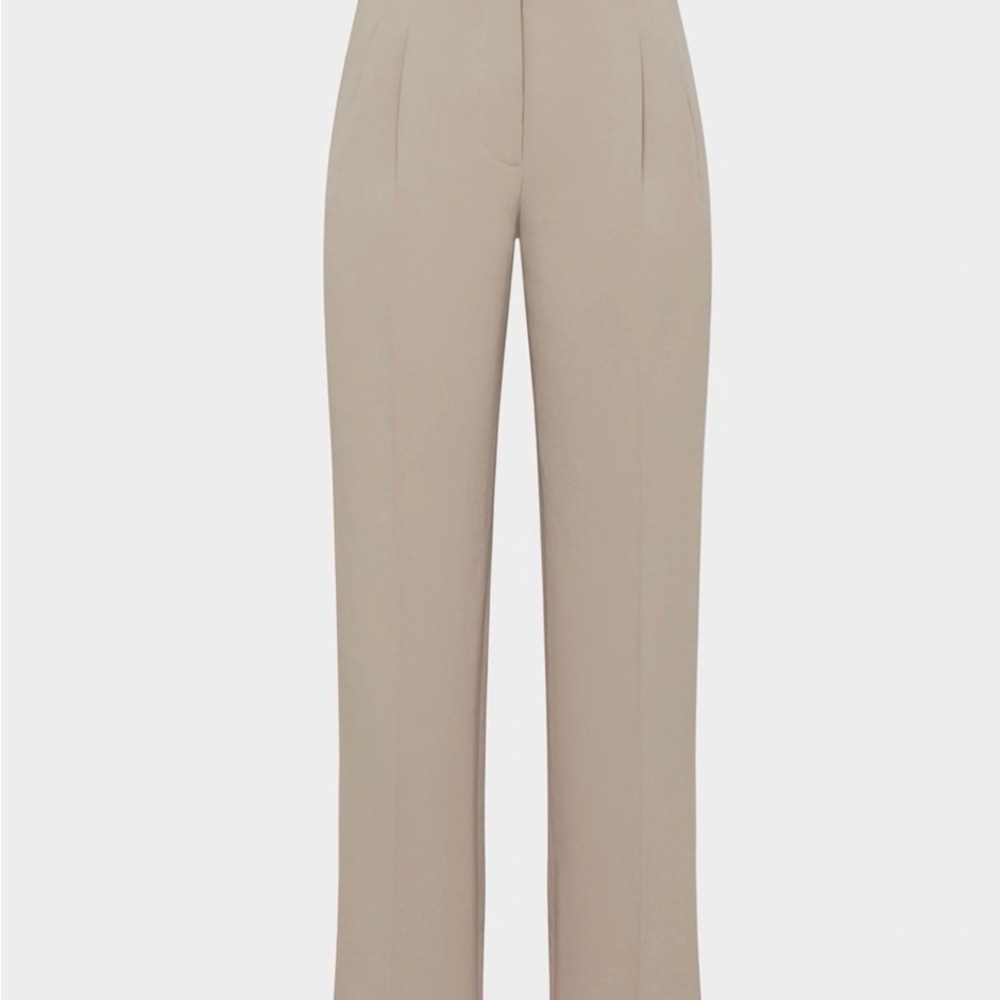 Wilfred Effortless Taupe High-Rise Wide-Leg Trousers